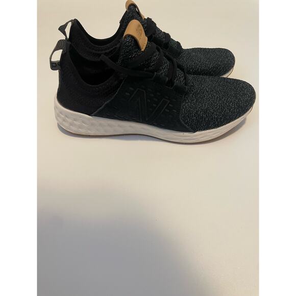 New Balance Womens 9/Mens 7.5 Fresh Foam CruzV1 Black Running Shoes Sneakers - Picture 5 of 8